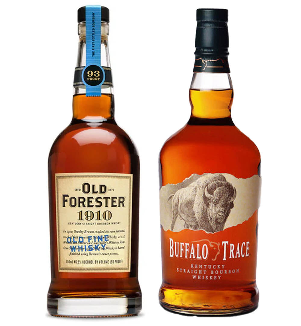 Old Forester 1910 & Buffalo Trace Whiskey Value Bundle 750 mL
