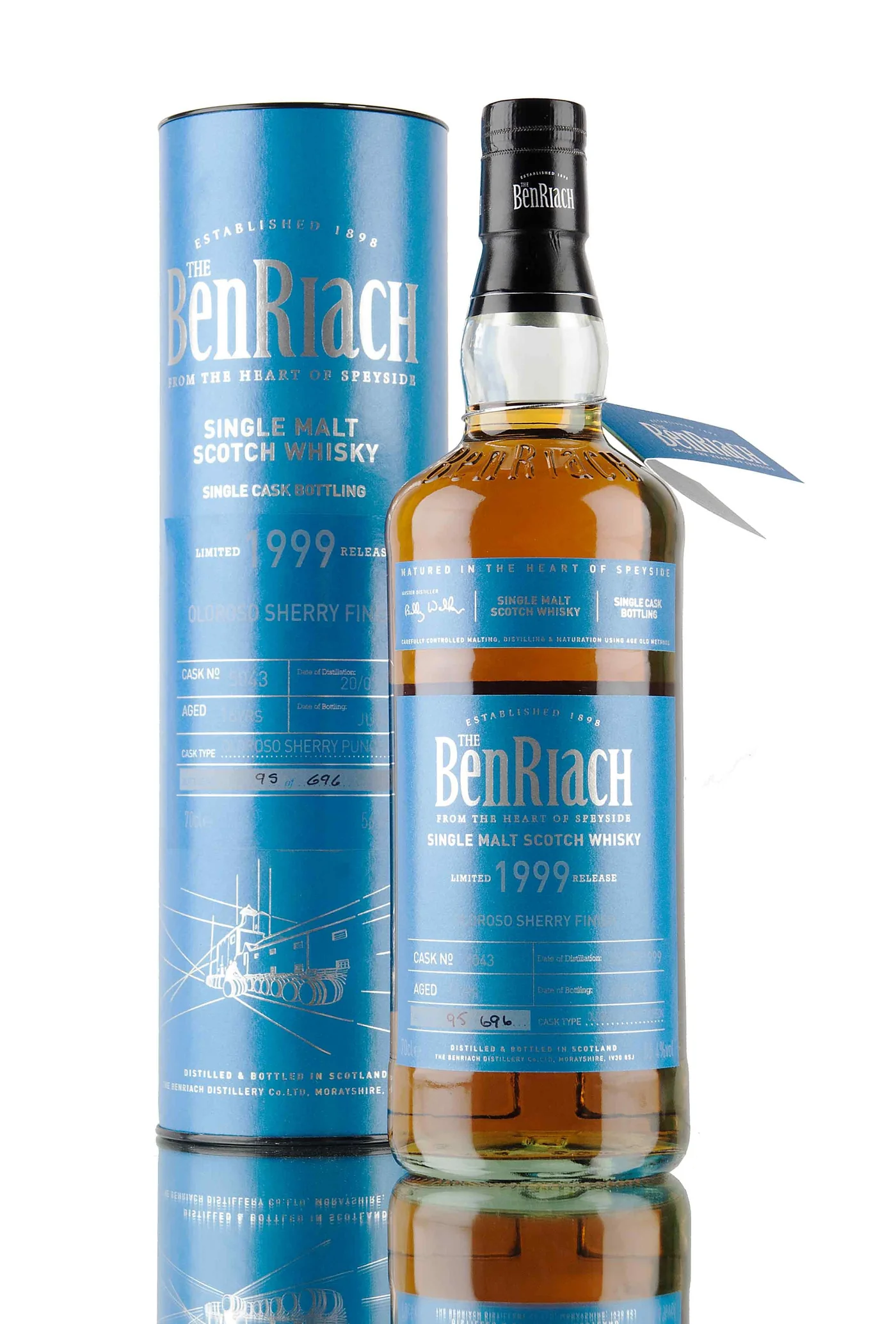 Benriach 1999 Aged 16 Years Single Cask 5043 Batch 13 Speyside Single Malt Scotch Whisky (700ml)