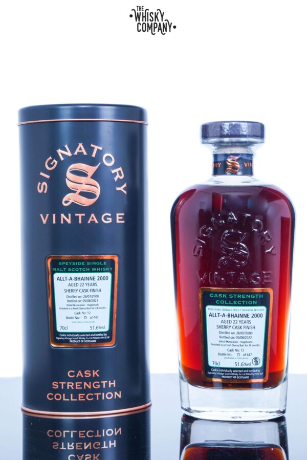 Allt-a-Bhainne 2000 Aged 22 Years Cask Strength Single Malt Scotch Whisky – Signatory Vintage (700ml) for sale