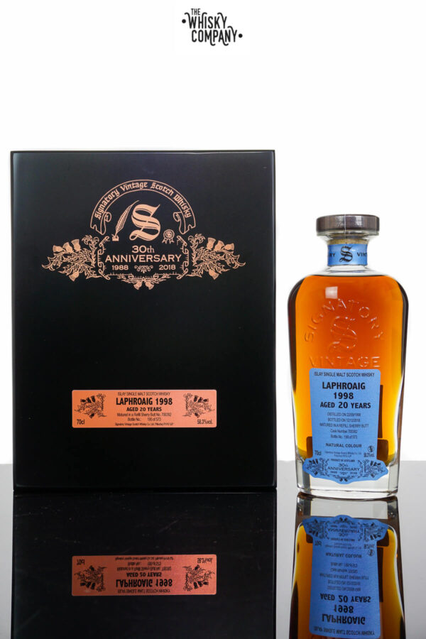 Laphroaig 1998 Aged 30 Years Single Malt Scotch Whisky – Signatory Vintage 30th Anniversary (700ml)