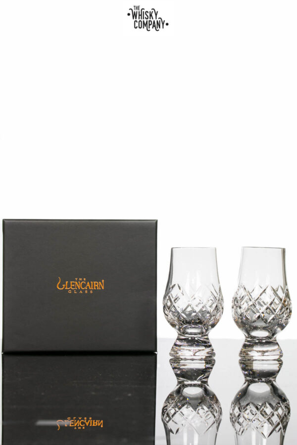 Glencairn Cut Crystal “Hatch” Two Whisky Tasting Glasses In Presentation Box
