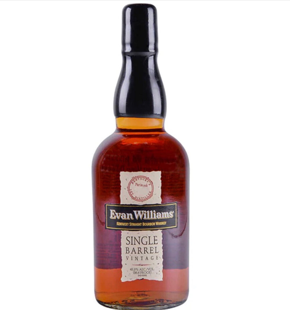 EVAN WILLIAMS STRAIGHT BOURBON SINGLE BARREL 86.6 PROOF 750ML
