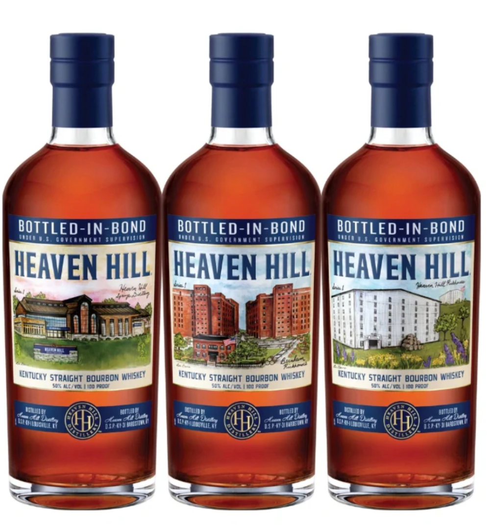 Heaven Hill 7 Year Bourbon Artist Series Bundle 3 X 750mL