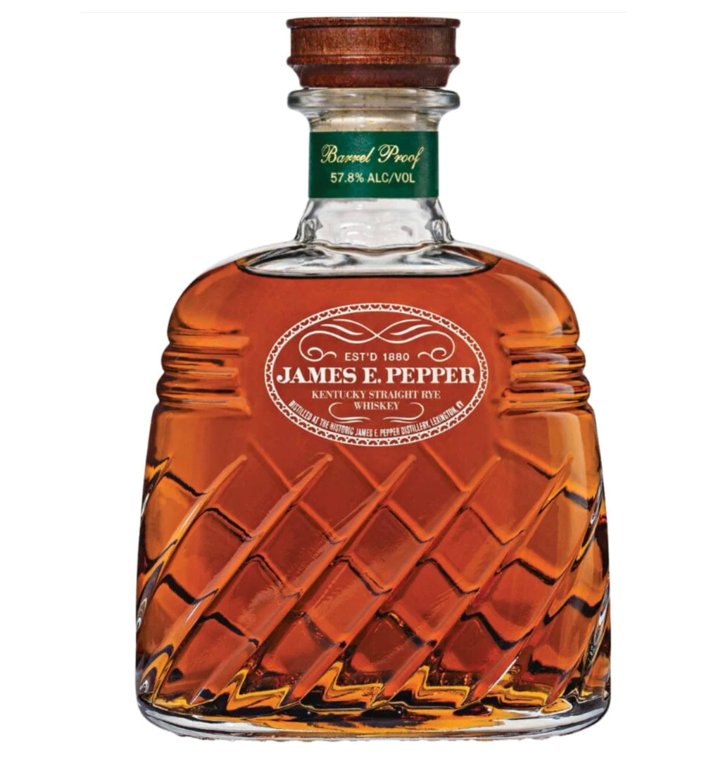 James E. Pepper Decanter Barrel Proof Rye 750mL