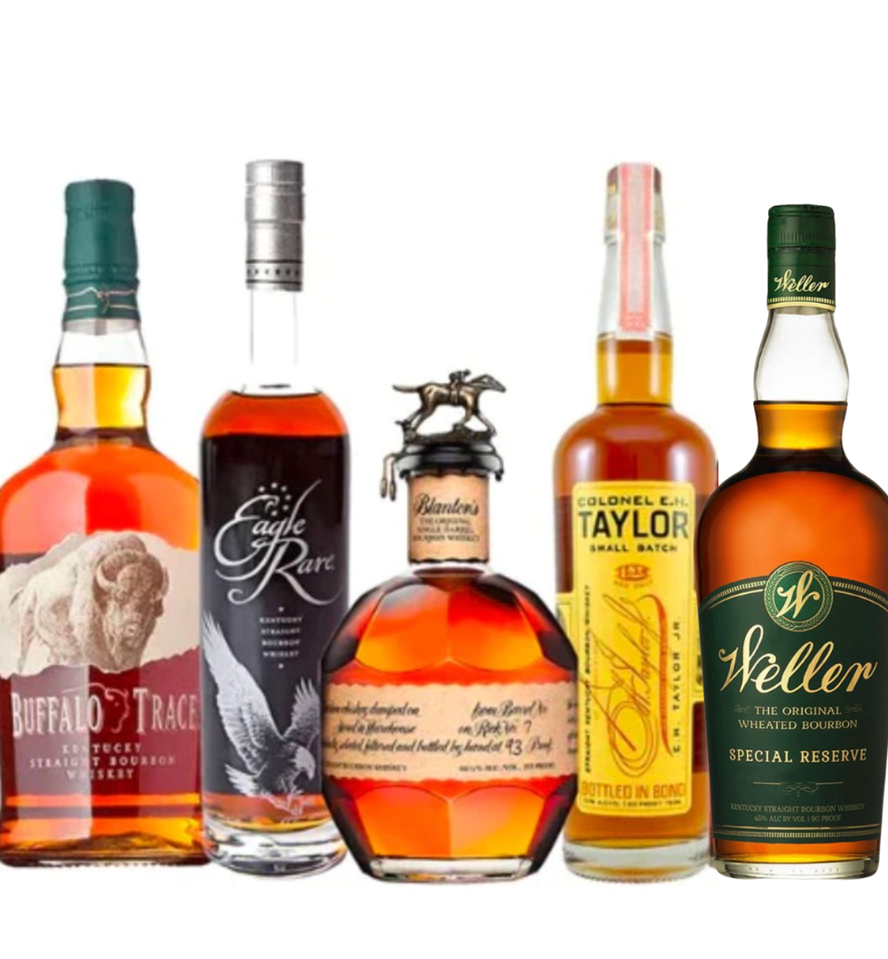 Blanton's, E.H. Taylor, Eagle Rare, Buffalo Trace, & Weller Special Reserve Value Bundle 750 mL