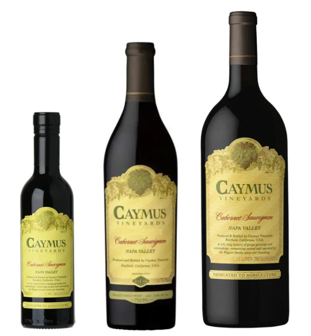 Caymus Vineyards Napa Valley Cabernet Sauvignon 375mL, 1L, 1.5L Value Bundle