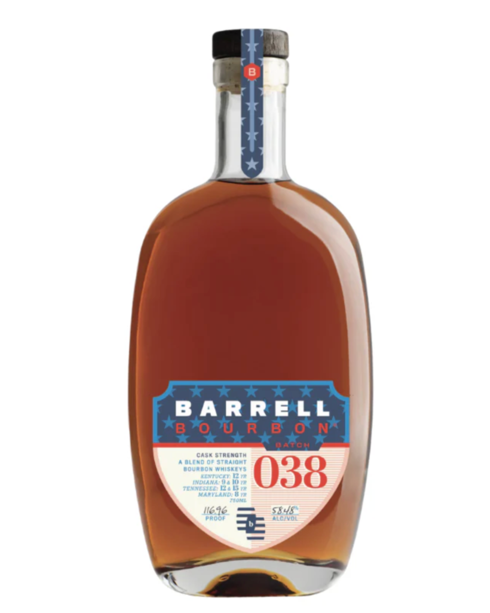 Barrell Bourbon Cask Strength Batch 038 USA 250th Anniversary Limited Edition 750mL