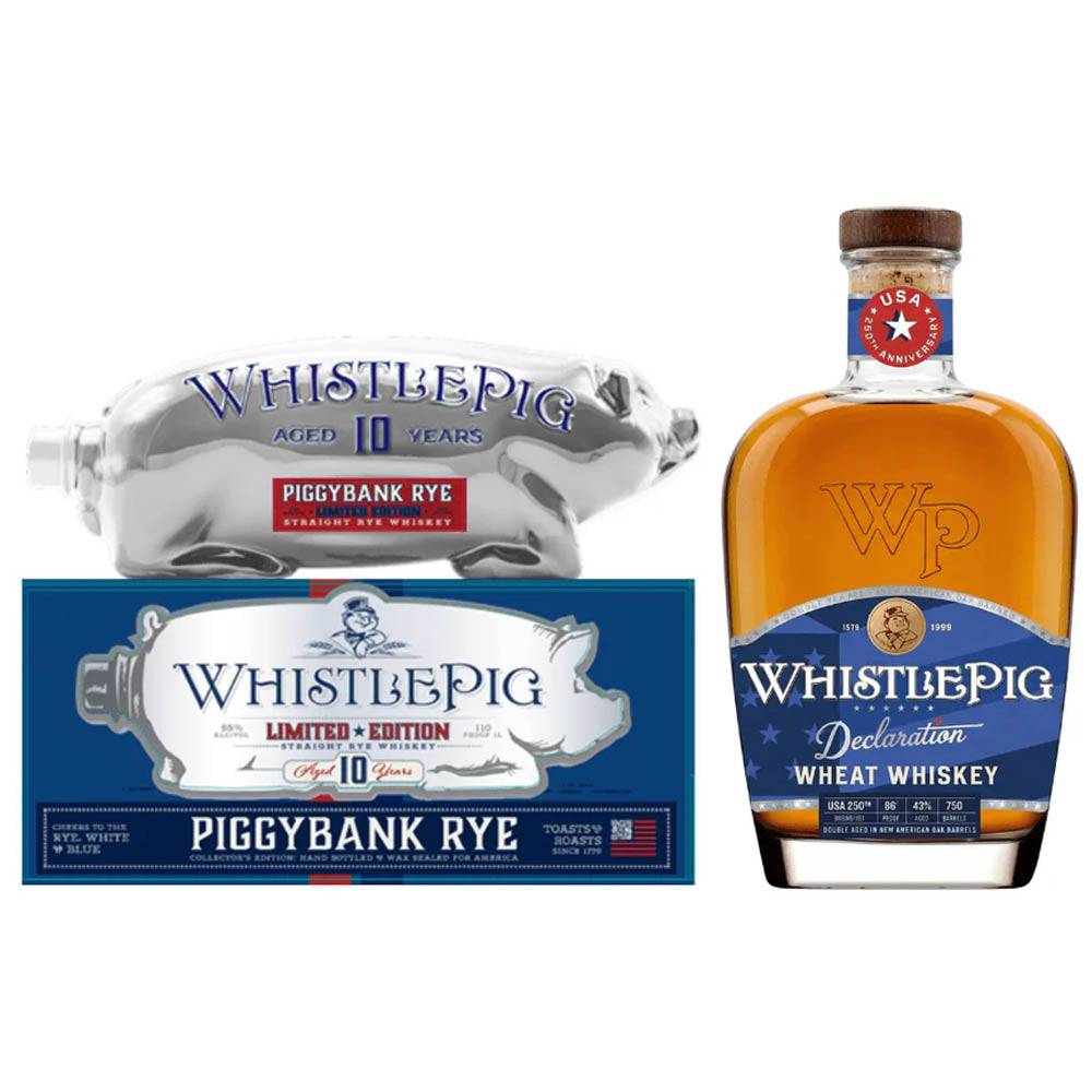 WhistlePig America's 250th Declaration & Piggybank Rye Value Bundle 750 mL